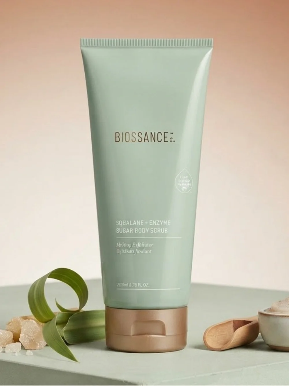 NIB Biossance Squalane + Enzyme Sugar Body Scrub 6.76 oz / 200 mL
